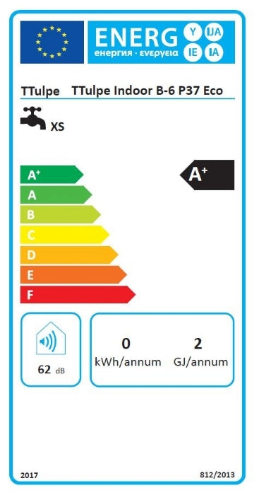 EU-Energielabel Gas Durchlauferhitzer innen B6 P30/37 Eco